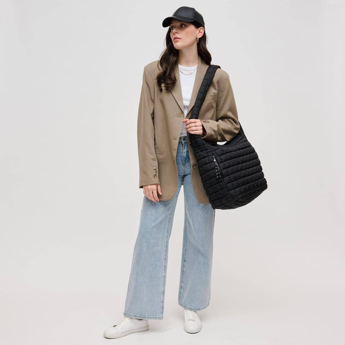 Leda Quilted Nylon Puffer Hobo | AB9251