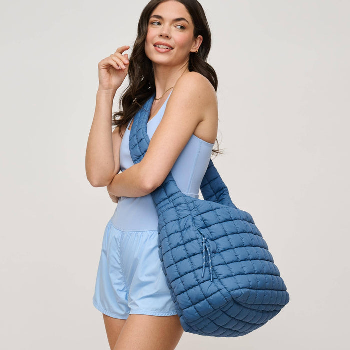 Leda Quilted Nylon Puffer Hobo | AB9251