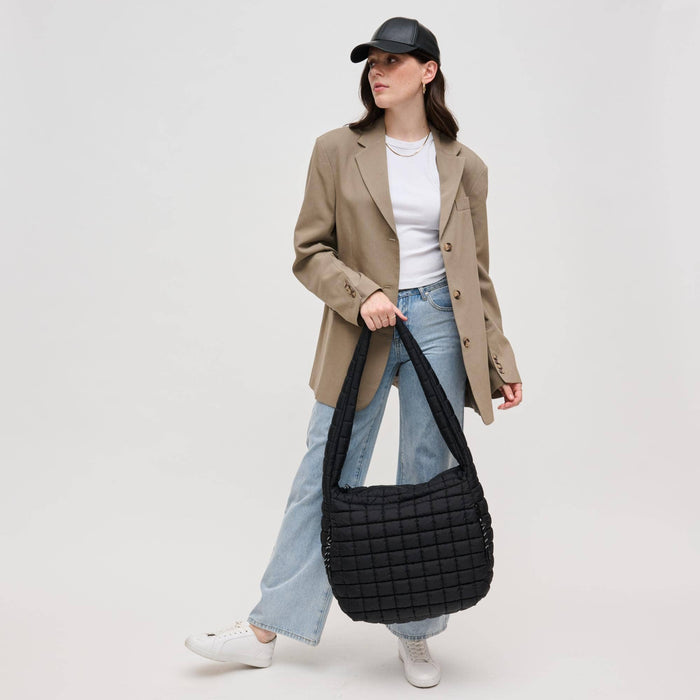 Leda Quilted Nylon Puffer Hobo | AB9251